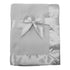 TL Care Fleece Blanket with Silk-Like Satin Trim, Soft Warm Cozy, Gray, 30" x 40", Perfect for Baby Carrier, Stroller,