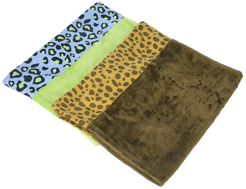One Grace Place Jazzie Jungle Boy Burp Cloth, Light Blue, Navy Blue, Chocolate Brown, Black,
