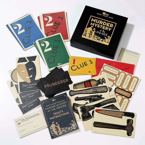 Talking Tables Reusable Murder Mystery Dinner Party Game Kit - 1920s Theatre Themed, 3 Alternative Endings