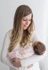 Set 2, Amazing Baby Silky Swaddle Muslin Blankets, of Bamboo Viscose, Petals and Dots, Pink
