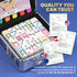 Set 12 Set 91 Queensell Mexican Train Dominoes Double Jumbo Dominoes for Adults, Tiles with Colorful Dots, Wooden Hub