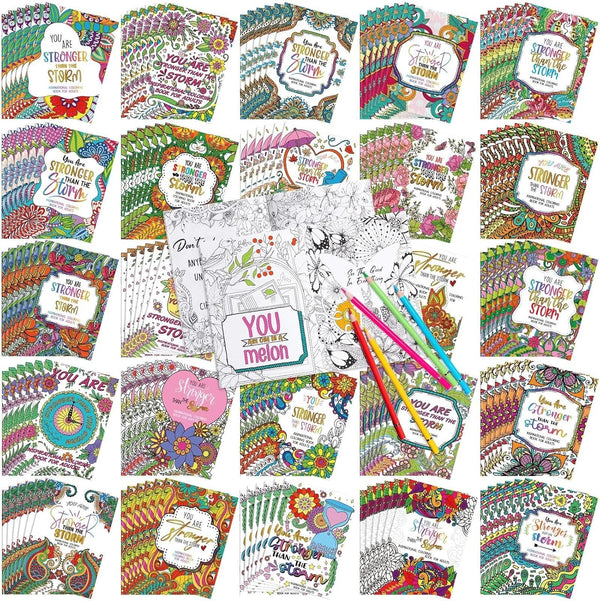 Liliful 144 Pcs Motivational Sayings Coloring Book Bulk for Adult DIY Art