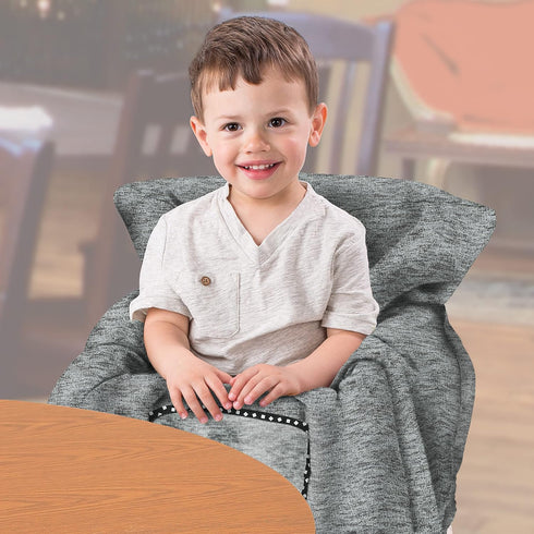 Summer 2-in-1 Full Coverage Cushy Shopping Cart Cover (Heather Gray) and High Chair Cover with Removable Seat