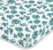 NoJo Super Soft Green & White Palm Leaf Mini Crib Fitted Sheet for Nursery