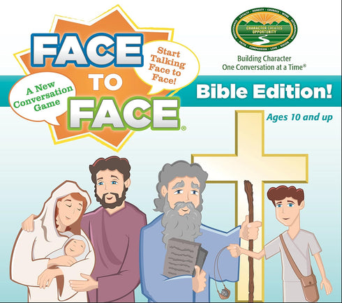 Face to Face Card Game - Bible Edition, Includes 96 Biblical Events for Character Development, Ages 10+
