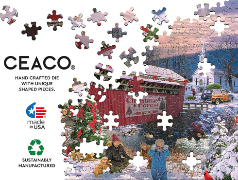 Ceaco Classic Christmas - Red Barn 1000 Piece Jigsaw Puzzle