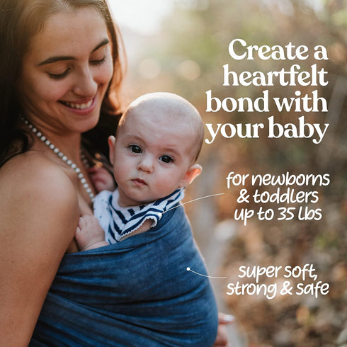Nalakai Luxury Ring Sling Baby Carrier, Soft Linen Blend Baby Sling, Baby Wrap, Wear Your Little One Close to Your