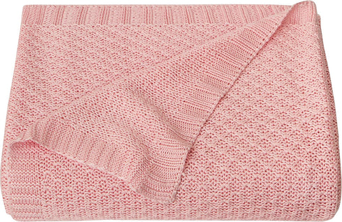 NTBAY Cable Knit Cooling Toddler Blanket, Soft and Breathable Baby Blanket 30x40