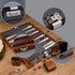Backgammon Sets for Adults, Leather Board Games for Travel, 15 Inch Board with 32 Pieces in Quality Set