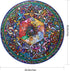 Bgraamiens 1000 Pieces Round Puzzle - Mandala Blossom Color Challenge Jigsaw Puzzles for Adults and Kids