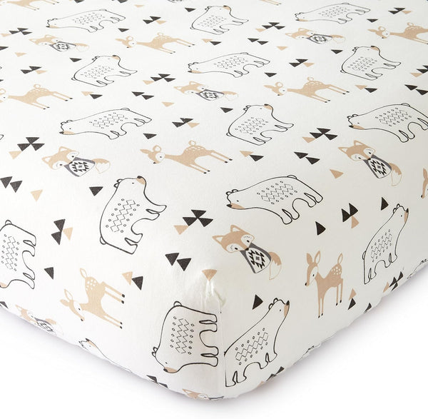 Levtex Baby - Bailey Bear Crib Fitted Sheet - Fits Standard Crib