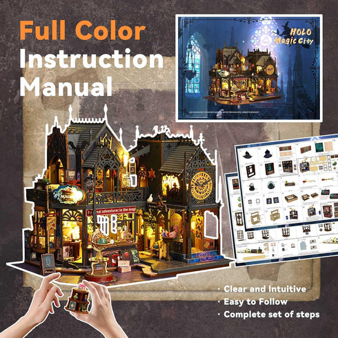 Creative Miniature Dollhouse Kit with Furniture - Holo Magic City