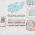 Bacati Paisley Sophia Aqua/Coral Rod Pocket Window Valance