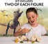 NATIONAL GEOGRAPHIC Dinosaur Dig Kit - 12 Dino Shaped Dig Bricks with Figures & Excavation Tool Sets, STEM Toy