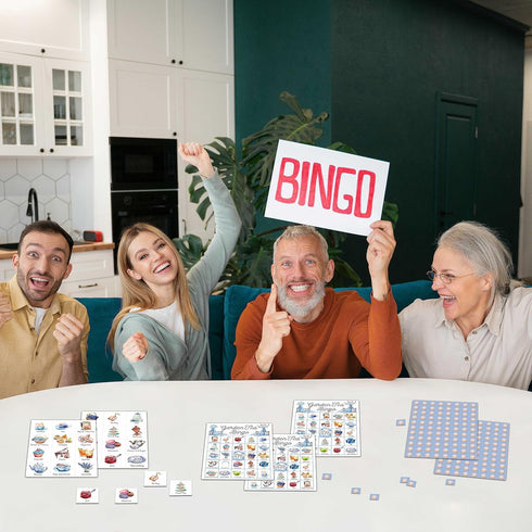 Garden Tea Bingo Game - 24 Players Bingo Card Set for Indoor Outdoor Activities - Tea Party, Bridal Shower, Birthday