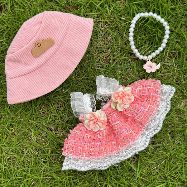 YJLUMI 3-Piece Set Outfit for 17cm Figures Dress Set with Hat and Dress