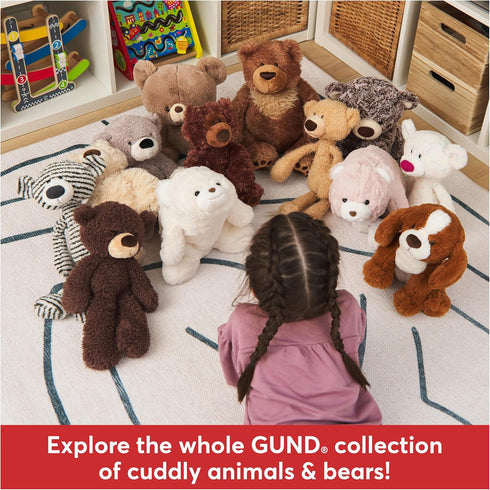 1 13.5 GUND Fuzzy Teddy Bear, Premium Stuffed Animal for Ages and Up, Gray