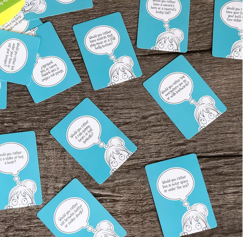 54+ Dilemmas 46+ Open The Joy Would You Rather Card Game for Kids, Conversation Starters Cards of Silly Questions