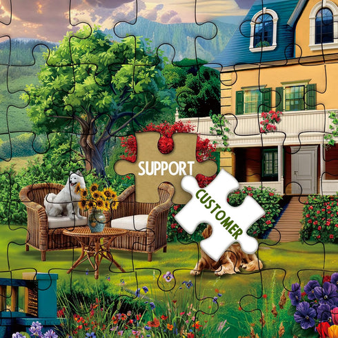 Country House Holiday 1000 Piece Puzzles for Adults, Colorful Nature Landscape Jigsaw
