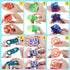 6PCS 3D 3D JOYIN Printed Fidget Toys, Spin Fractal Click Gear Fidget Toy, Metallic Color Printed Fidget Toy for Favors
