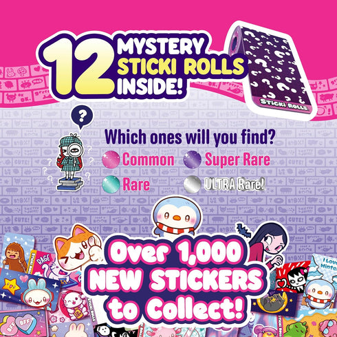 320 6 2 1000 2) Sky Castle STICKI Rolls Sticki Station - The Original Wearable Shareable Sticker Jewelry Kit | Includes