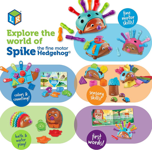 Learning Resources Spike The Fine Motor Hedgehog - 14 Pieces, Educational Toy for Toddlers, Montessori Toys