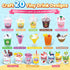 20 8-12, PCS Miniature Drink Marker Kit, Miniature Food Toys, Kitchen Pretend Food DIY Crafts Kits for Kids Ages Girls