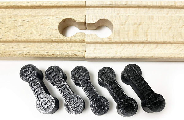 TrainLab Dog Bone Train Track Adapter Connectors (5pcs) (Black)
