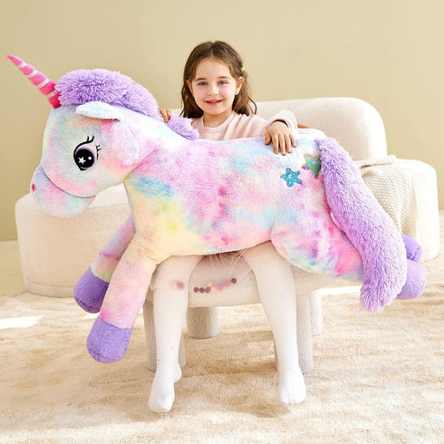 IKASA Giant Unicorn Stuffed Animal Plush Toy | 43 inches Large Cute Jumbo Plushie for Kids & Girls