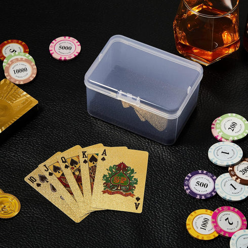 PerKoop 8 Pcs Clear Plastic Card Case - Playing Card Storage Box Holder - Organizer for Travel Game, 4.7 x 3.3 x 2.5