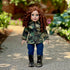 Military Style 18 Inch Doll Clothes - 4 Piece Outfit with Camouflage Jacket, T-Shirt, Jeans and Boots (Dolls Not