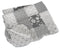 Stephan Baby Heirloom-Quality Pieced Crib Quilt, Gray and White Florals and Dots