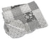 Stephan Baby Heirloom-Quality Pieced Crib Quilt, Gray and White Florals and Dots
