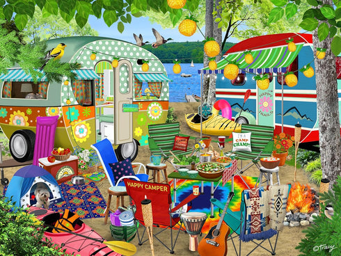 Ceaco - Tracy Flickinger - Gone Camping 500 Piece Jigsaw Puzzle