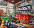 1000 Springbok Tool Man's Garage Piece Puzzle for Adults - Colorful Garage Filled with a Handyman's Gear