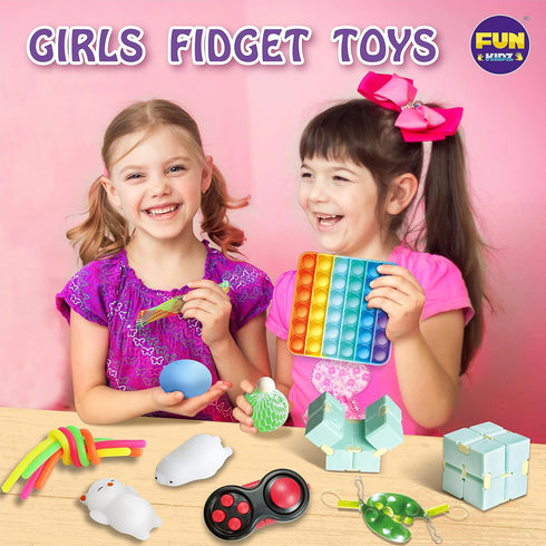 Pack Fidget Box for Girls Boys, FunKidz Mystery Sensory Fidget Toys for Stress Relief Kids Party Favors Gift Classroom
