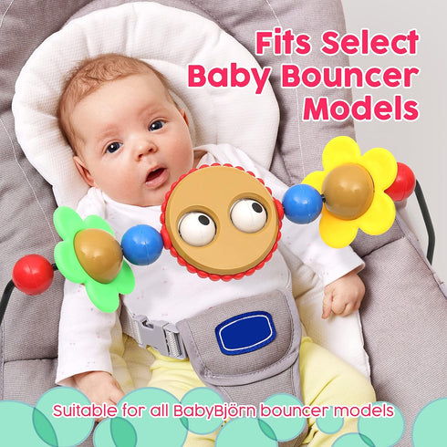 Toy Bar for Baby Bouncer, Googly Eyes Toy Plays Music, Baby-Safe Plastic Accessory