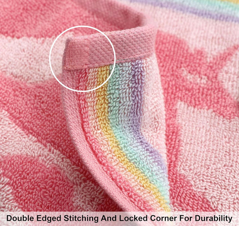 ORIGINAL KIDS 12 Pack 100% 630 12 12 Magical Unicorn Washcloths - Cotton Terry Jacquard Wash Cloths - GSM Plush Super