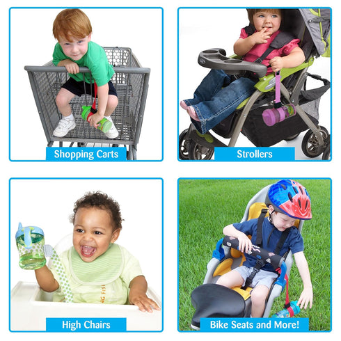 SippyPal 2-Pack Sippy Cup Holder Strap Leash Tether (ABC)