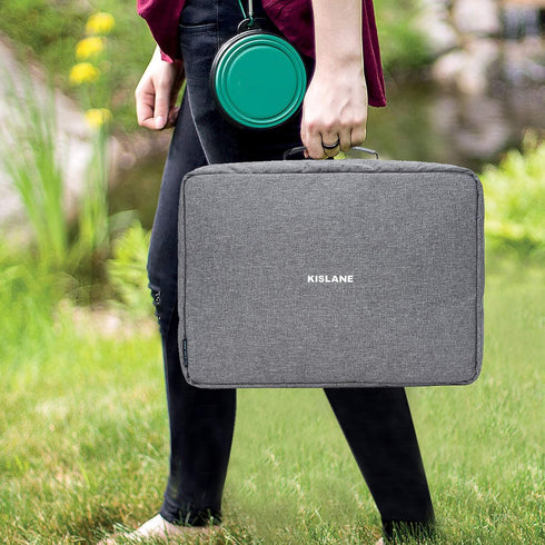 18 KISLANE Board Game Carrying Case with Pockets for Board Games, Pieces, Tokens, Cards and More, Expandable Board Game