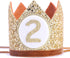 Baby Crown for 2nd Birthday - Second Birthday Party Decoration, Glitter Crown Hat