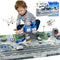 Airplane Toy Set with Trucks, Helicopter, Planes, Signs and Airport Playmat, Interactive