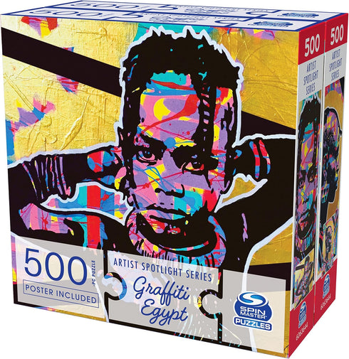 Spin Master Puzzles, 500-Piece 2 Jigsaw Puzzle Bundle, Battle of Roses & Morning Graffiti, for Ages 12+