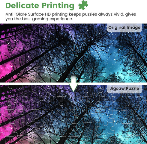 300 300 20.5 15 Pieces Puzzles for Adults | Aurora Forest Jigsaw Puzzles | Large Piece Puzzle for Children Adults