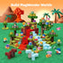 126PCS Playset, GobiDex Magnetic Blocks Build Dinosaur MagWonder with Building Pretend Play Toys, STEM Montessori