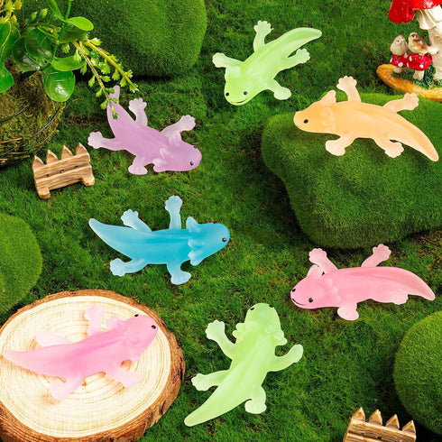 SYWHXY 45PCS (5 Axolotl Animals Toys Bulk Cute Squeeze Axolotl Fidget Stress Relief, Salamander Animal Sensory Toys