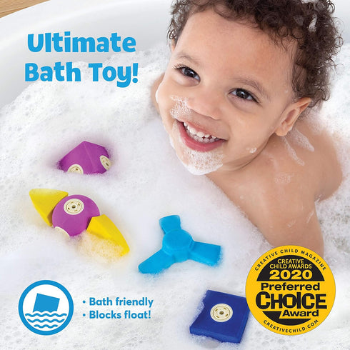 Magnetic Foam Blocks – STEM Preschool Toys for Children, Bath Building Blocks for Kids 3-6