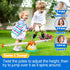 2-in-1 4-8 1-3, 3-5, w/4 Billeeit Musical Jump and Toss Ring Game Toy, Indoor and Outside Jump Toy for Kids Ages