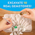 Gemstone Dig Kit – Dig Up 10 Real Gemstones and Crystals, Science Kit for Kids, Gift for Girls and Boys