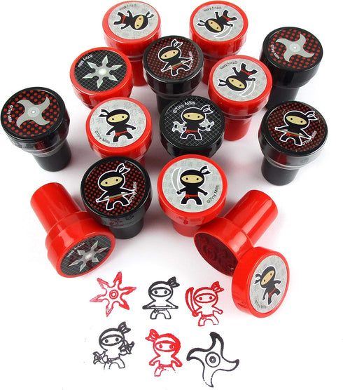 TINYMILLS 24 Pcs Ninjas Stampers for Kids
